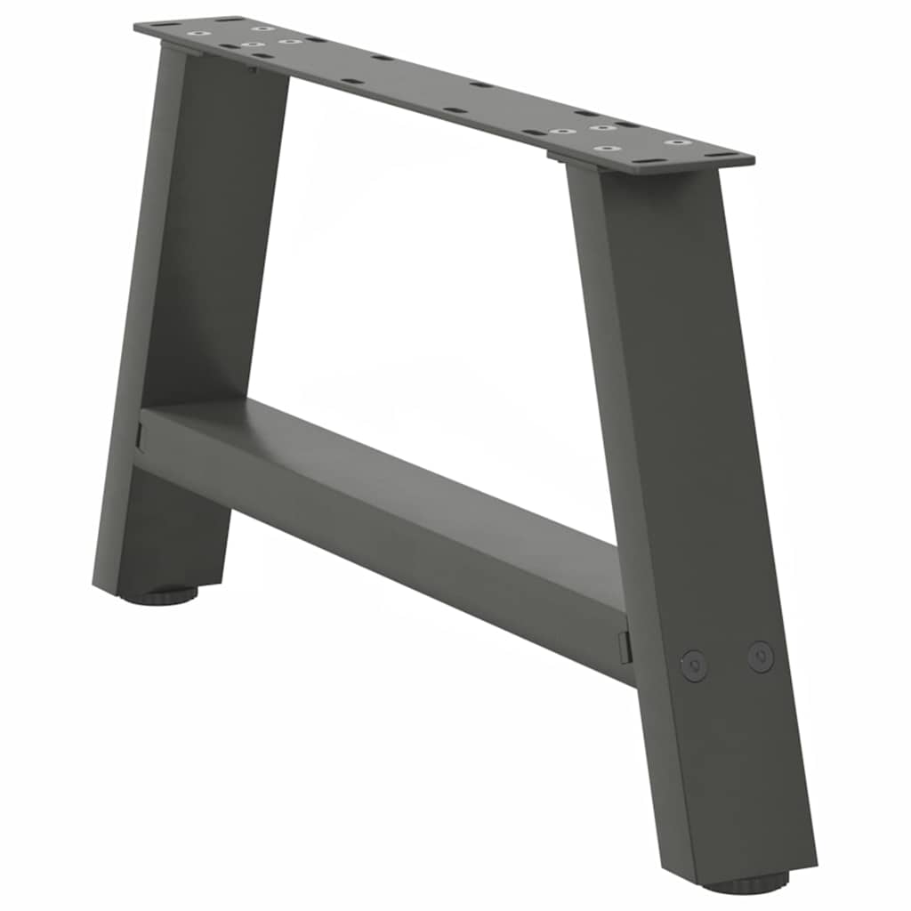 Salongbordben A-formet 2 stk antrasitt 60x(30-31) cm stål