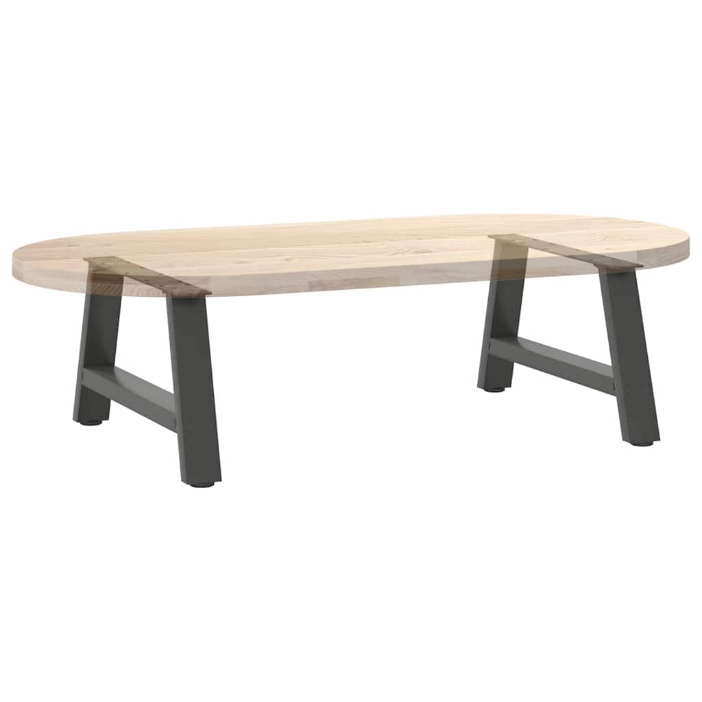 Salongbordben A-formet 2 stk antrasitt 60x(30-31) cm stål