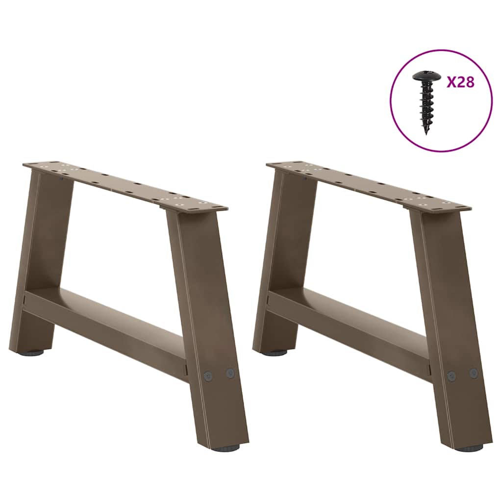 Salongbordben A-formet 2 stk 60 x (30-31) cm stål