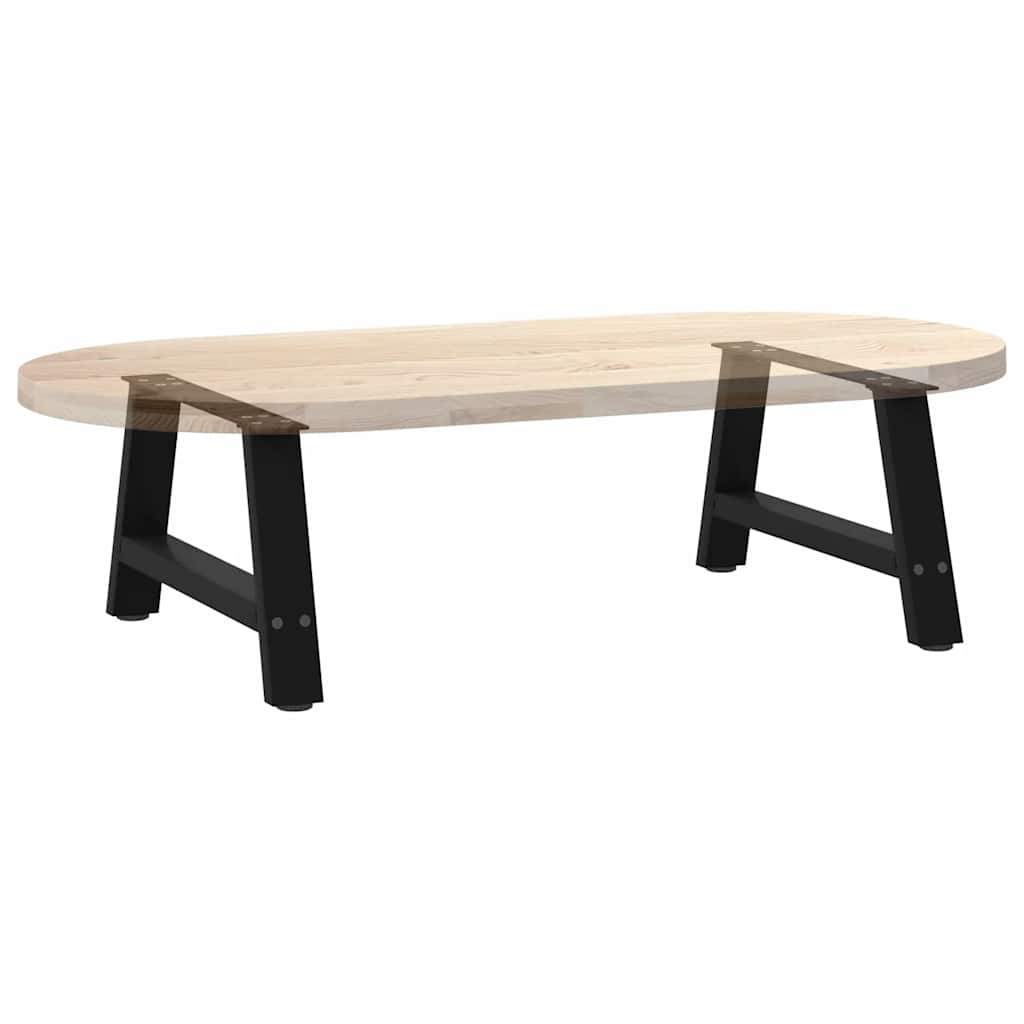 Salongbordben A-formet 2 stk svart 70 x (30-31) cm stål