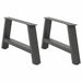 Salongbordben A-formet 2 stk antrasitt 70x(30-31) cm stål