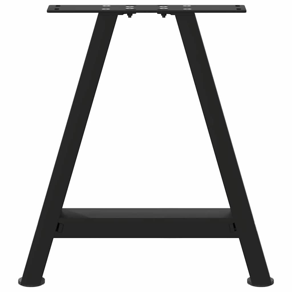 Salongbordben A-formet 2 stk svart 38 x (42-43) cm stål