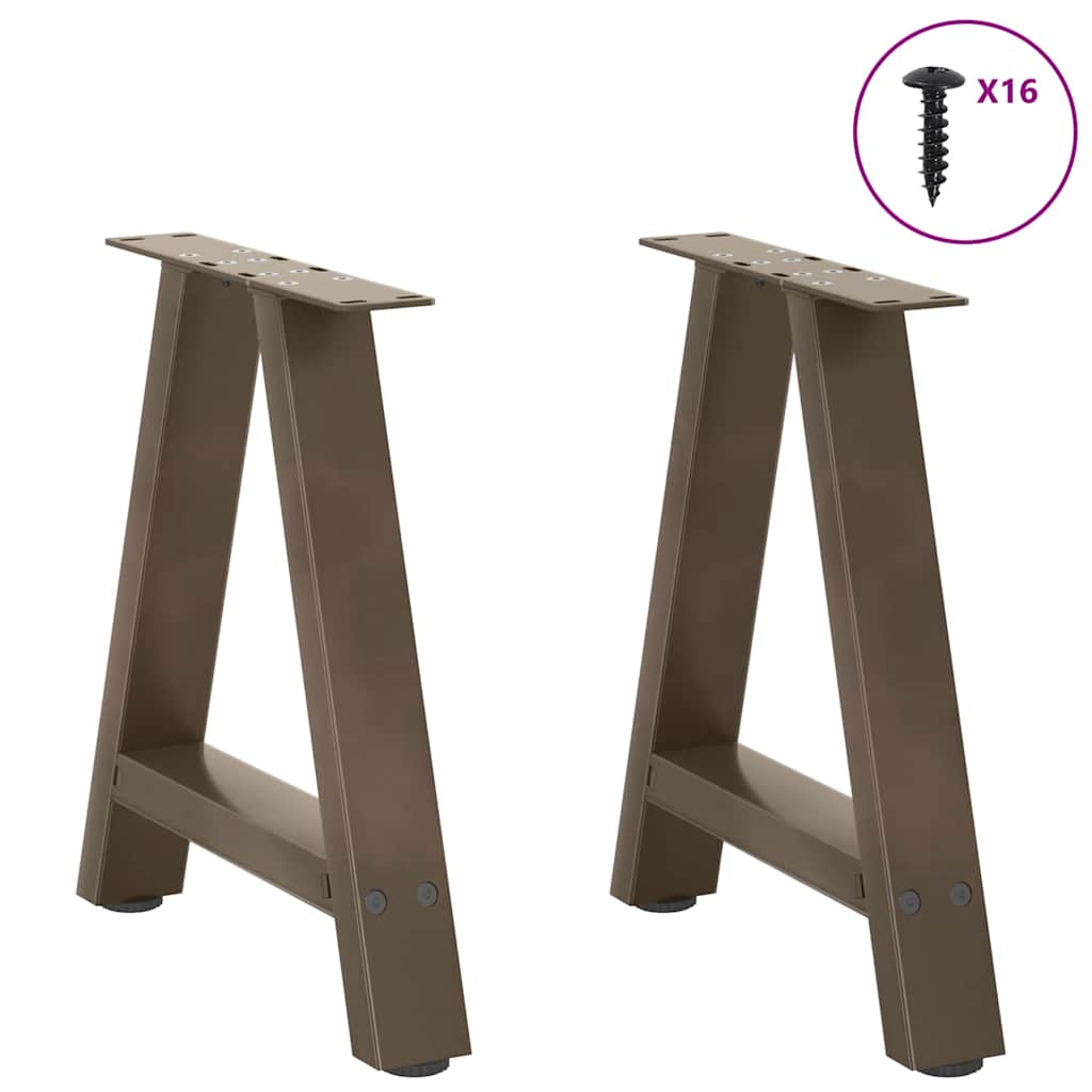 Salongbordben A-formet 2 stk 38 x (42-43) cm stål
