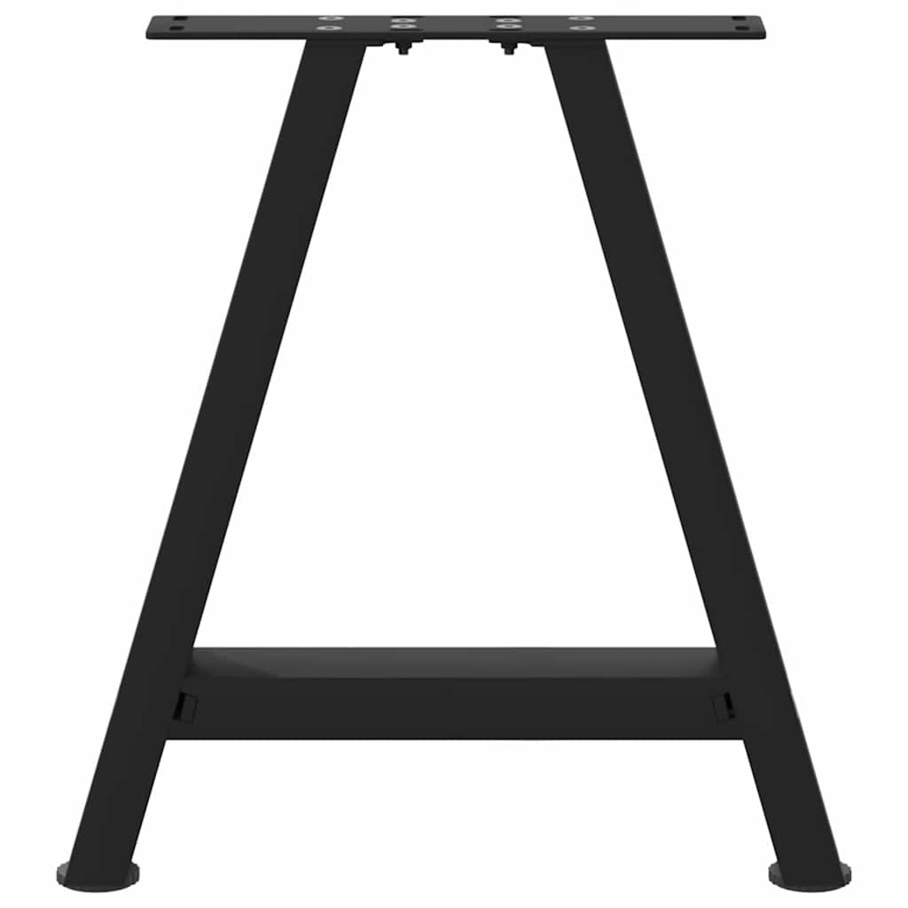 Salongbordben A-formet 2 stk svart 50x(42-43) cm stål