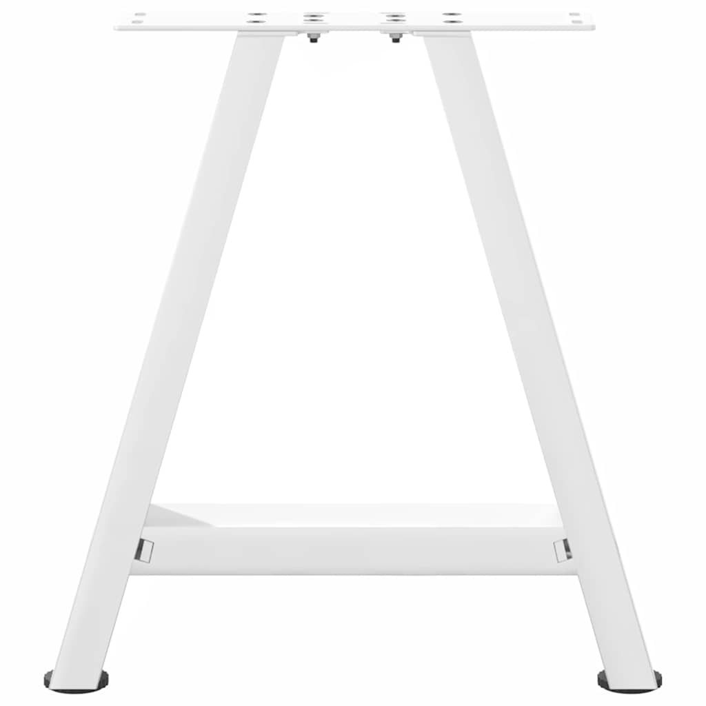 Salongbordben A-formet 2 stk hvit 50x(42-43) cm stål