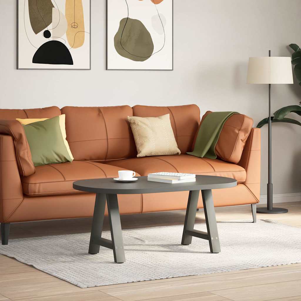 Salongbordben A-formet 2 stk antrasitt 50x(42-43) cm stål vidaXL