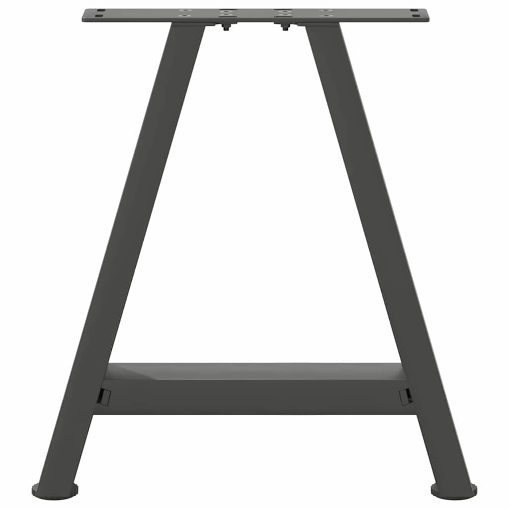 Salongbordben A-formet 2 stk antrasitt 50x(42-43) cm stål vidaXL