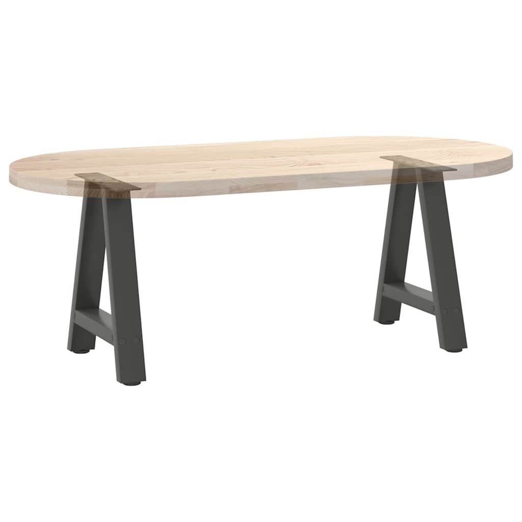 Salongbordben A-formet 2 stk antrasitt 50x(42-43) cm stål vidaXL