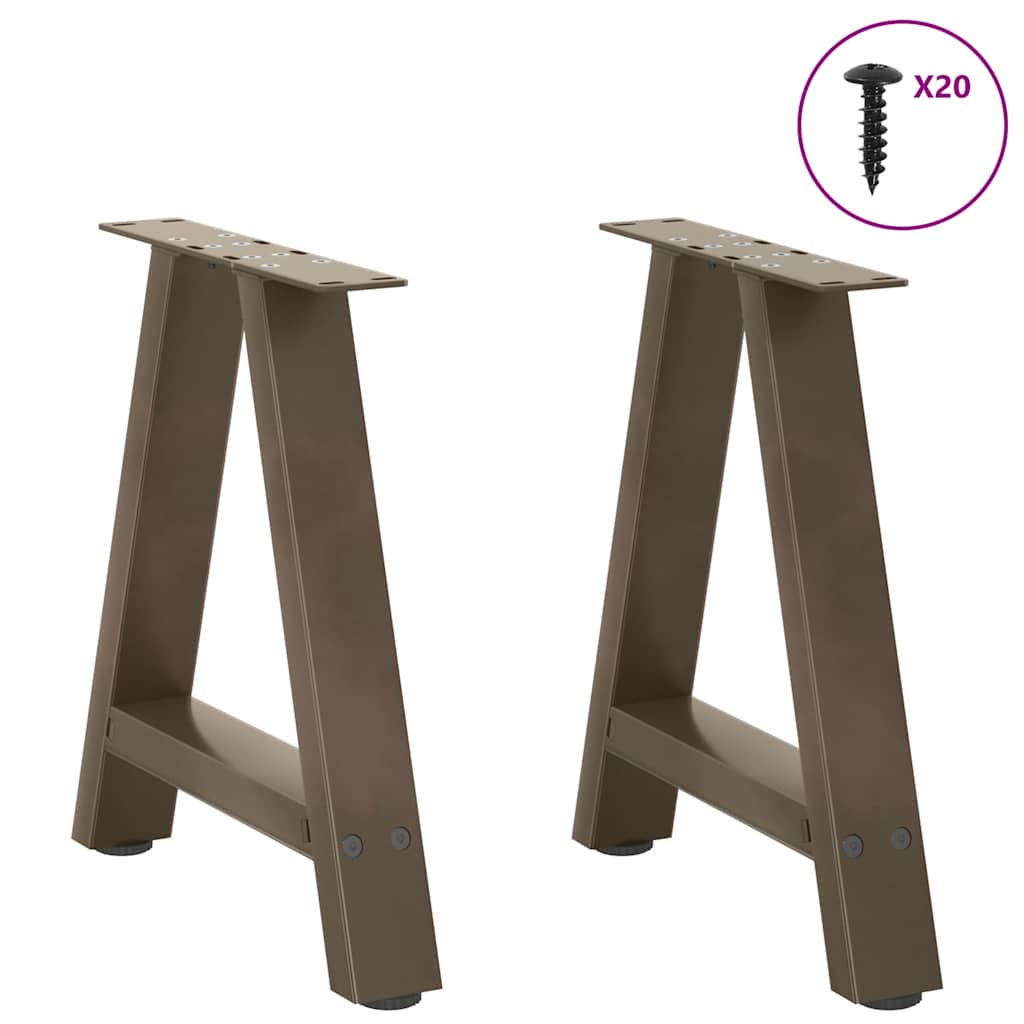 Salongbordben A-formet 2 stk 50x(42-43) cm stål