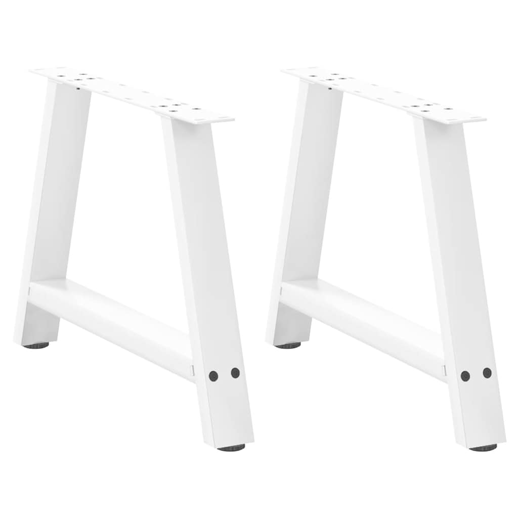 Salongbordben A-formet 2 stk hvit 60 x (42-43) cm stål