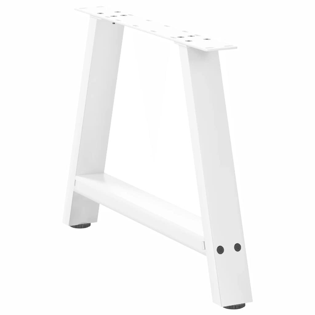 Salongbordben A-formet 2 stk hvit 60 x (42-43) cm stål