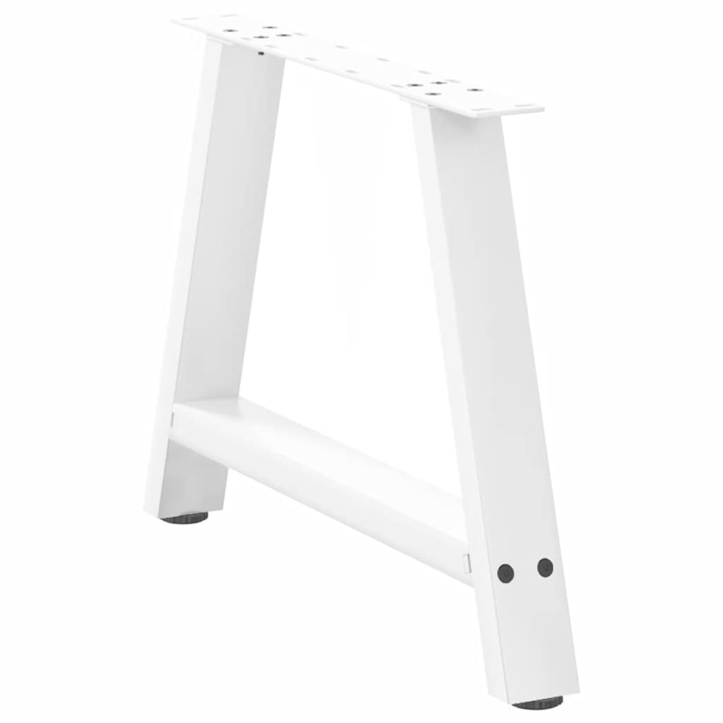 Salongbordben A-formet 2 stk hvit 70 x (42-43) cm stål