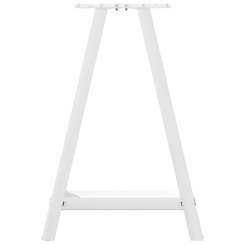 Spisebordben A-formet 2 stk hvit 50x(72-73) cm stål