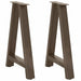Spisebordben A-formet 2 stk 50x(72-73) cm stål
