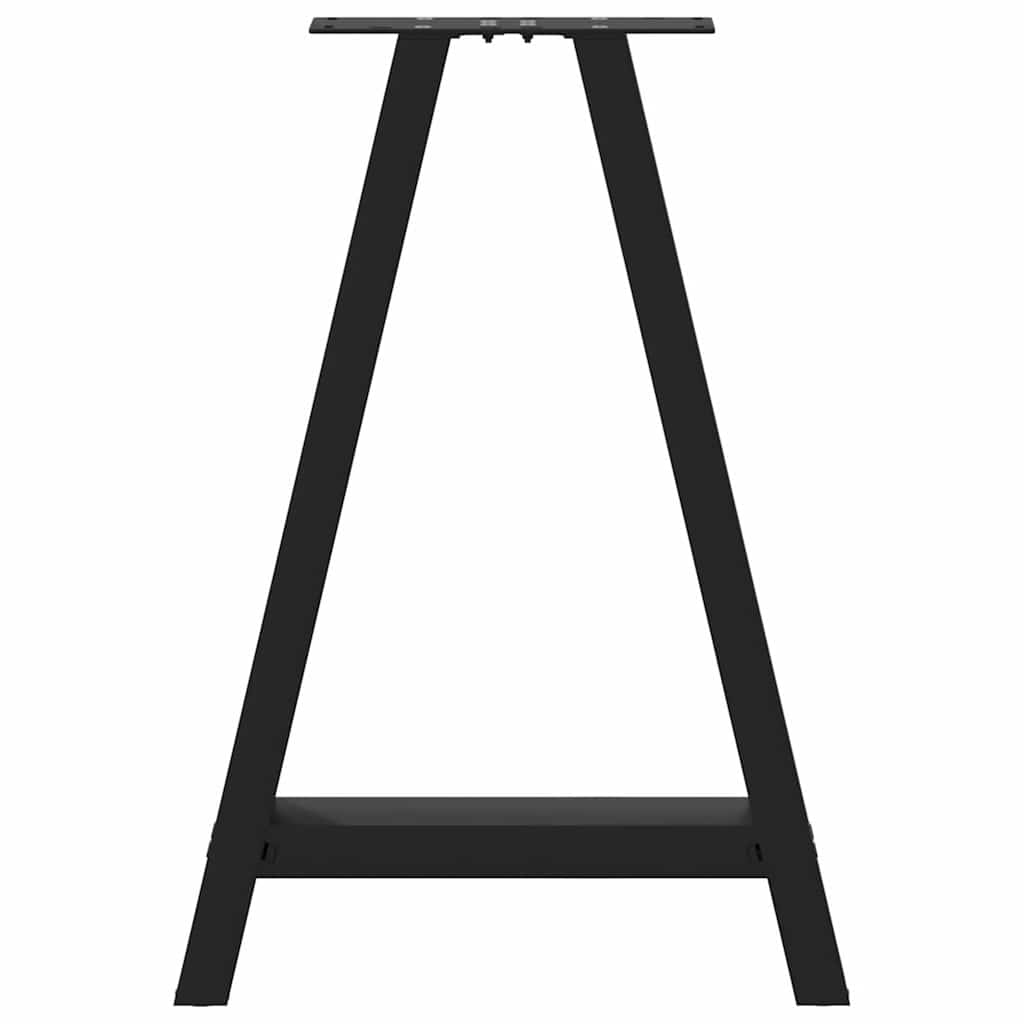 Spisebordben A-formet 2 stk svart 60 x (72-73) cm stål