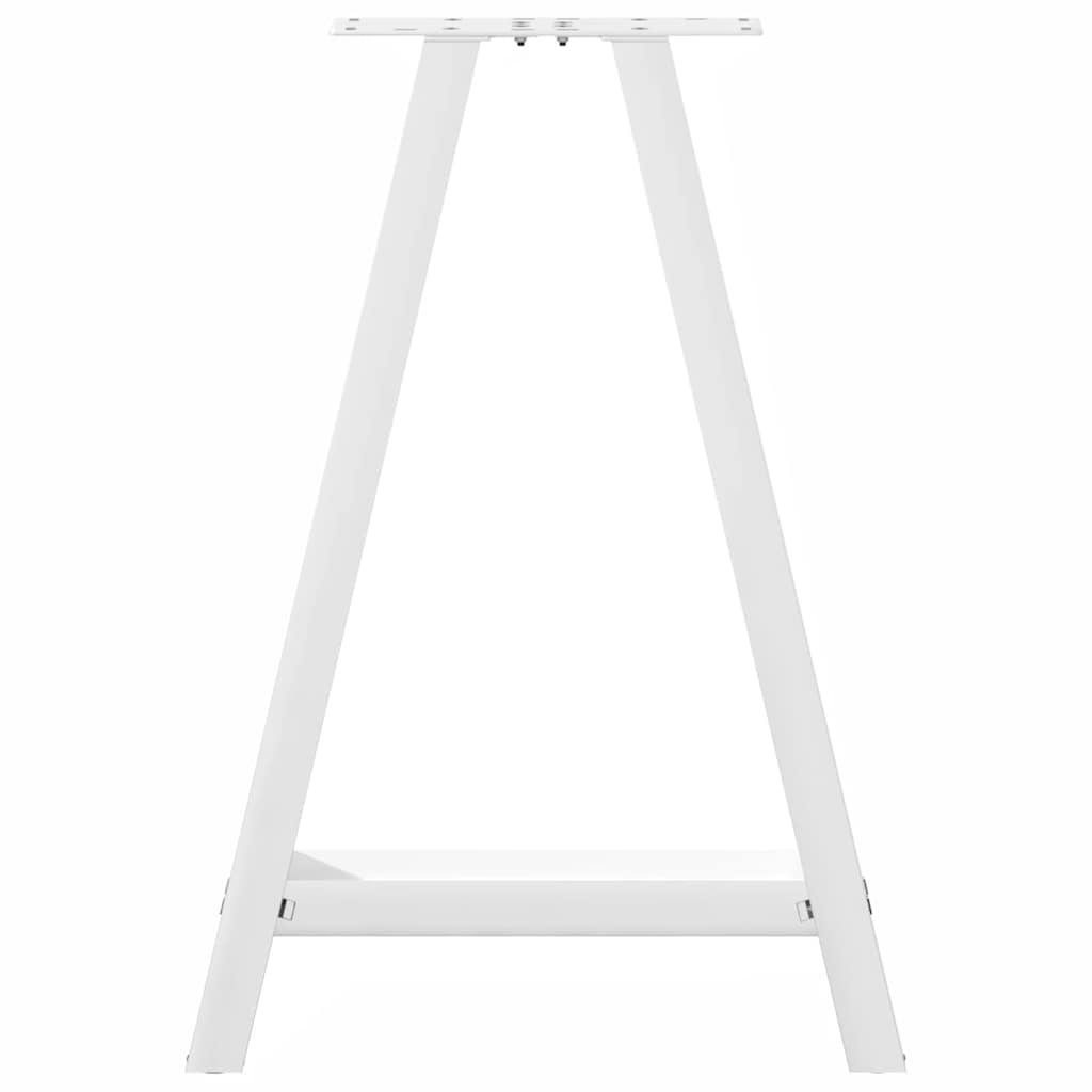 Spisebordben A-formet 2 stk hvit 60 x (72-73) cm stål