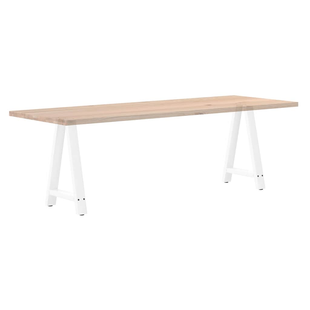 Spisebordben A-formet 2 stk hvit 60 x (72-73) cm stål