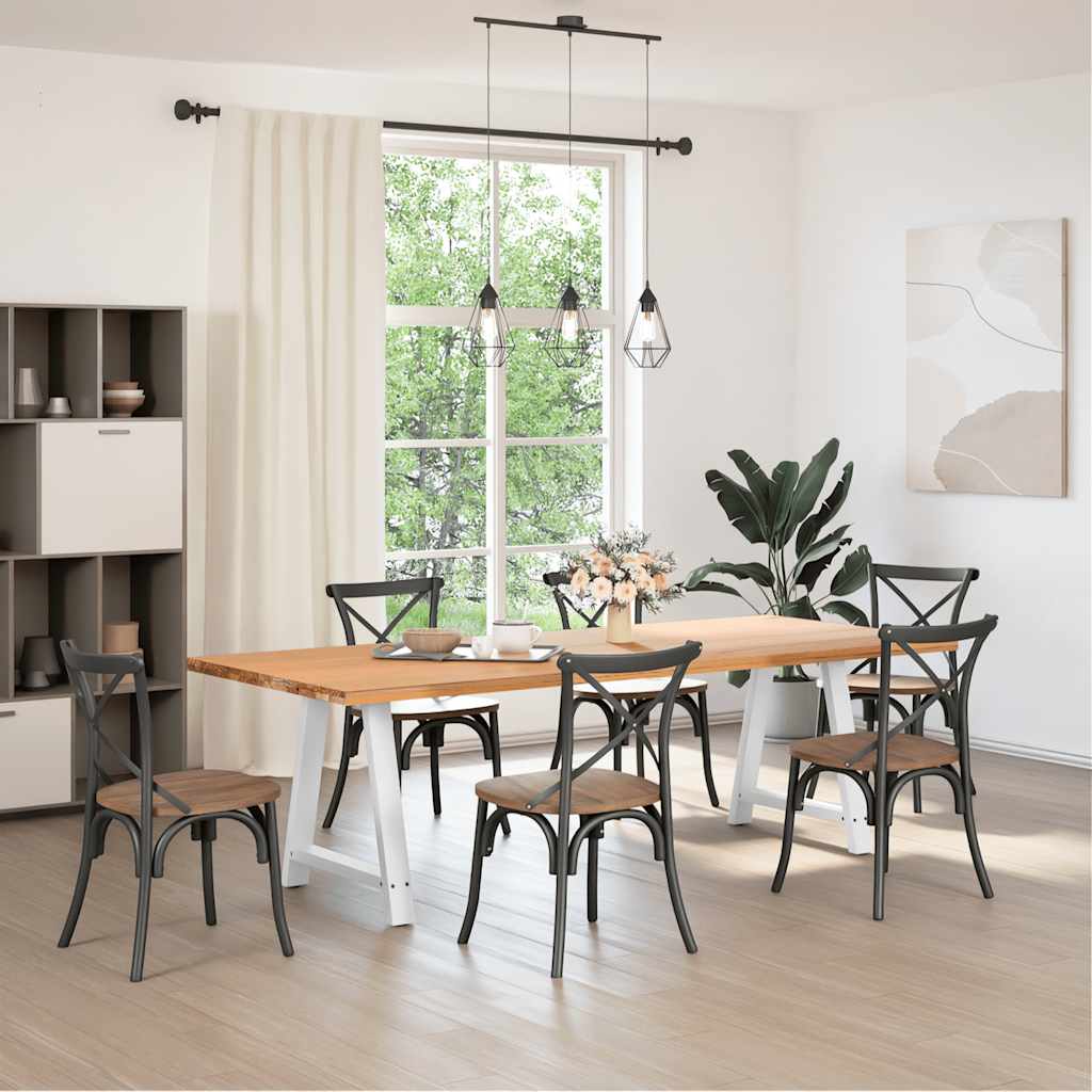 Spisebordben A-formet 2 stk hvit 70 x (72-73) cm stål