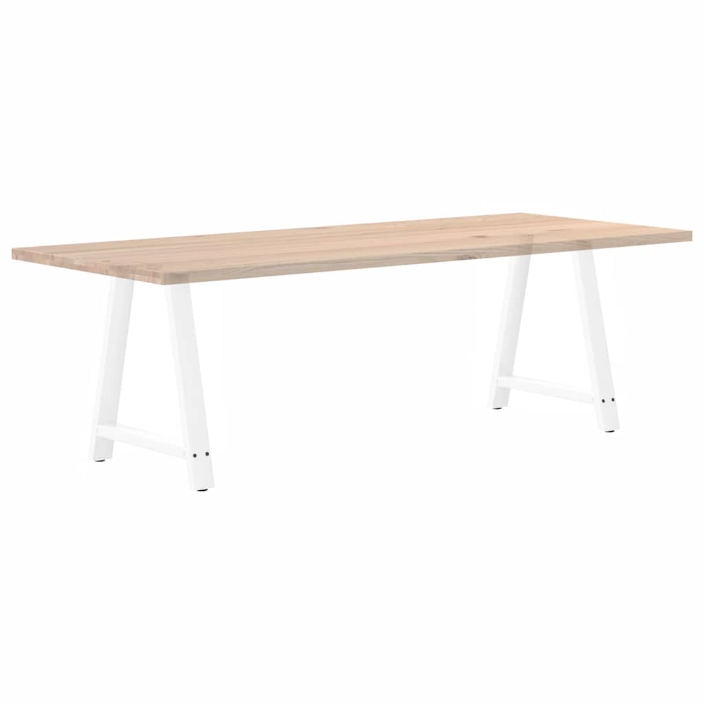 Spisebordben A-formet 2 stk hvit 70 x (72-73) cm stål