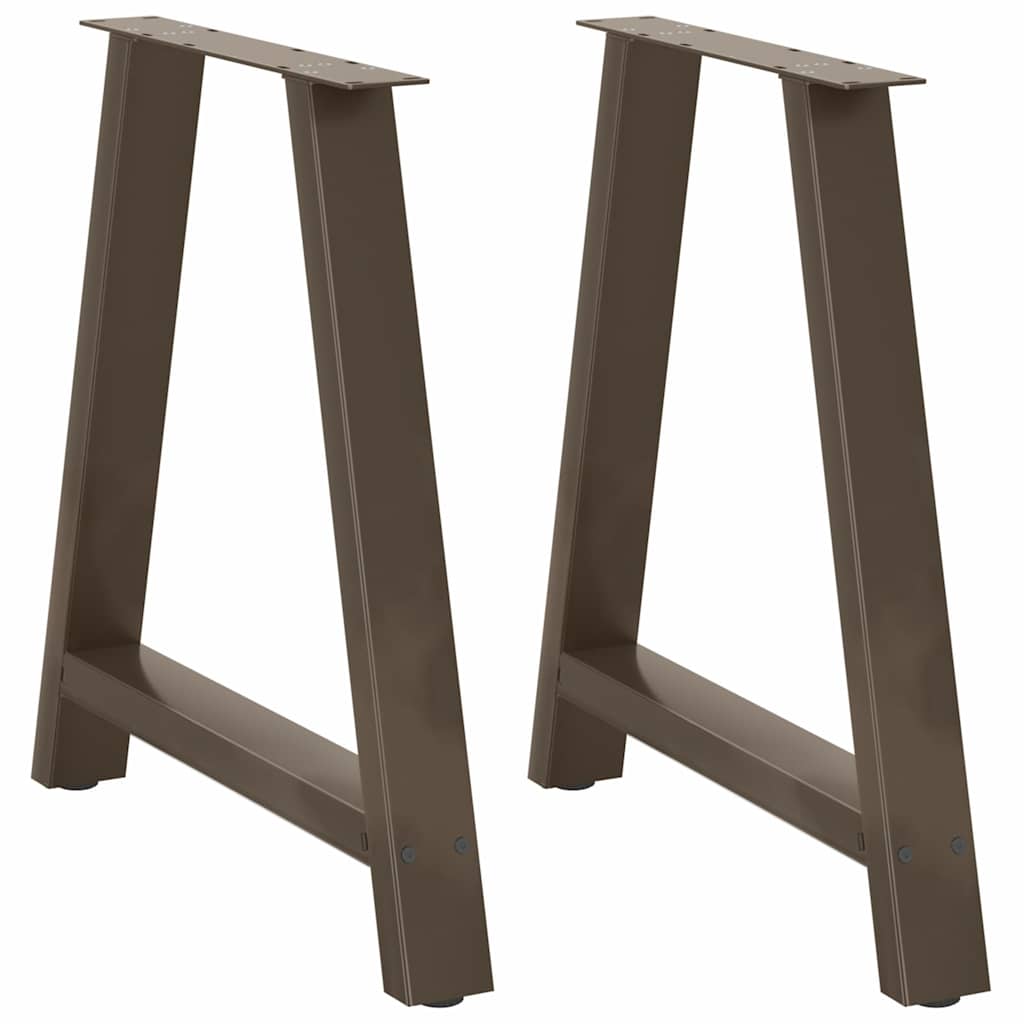 Spisebordben A-formet 2 stk 70 x (72-73) cm stål