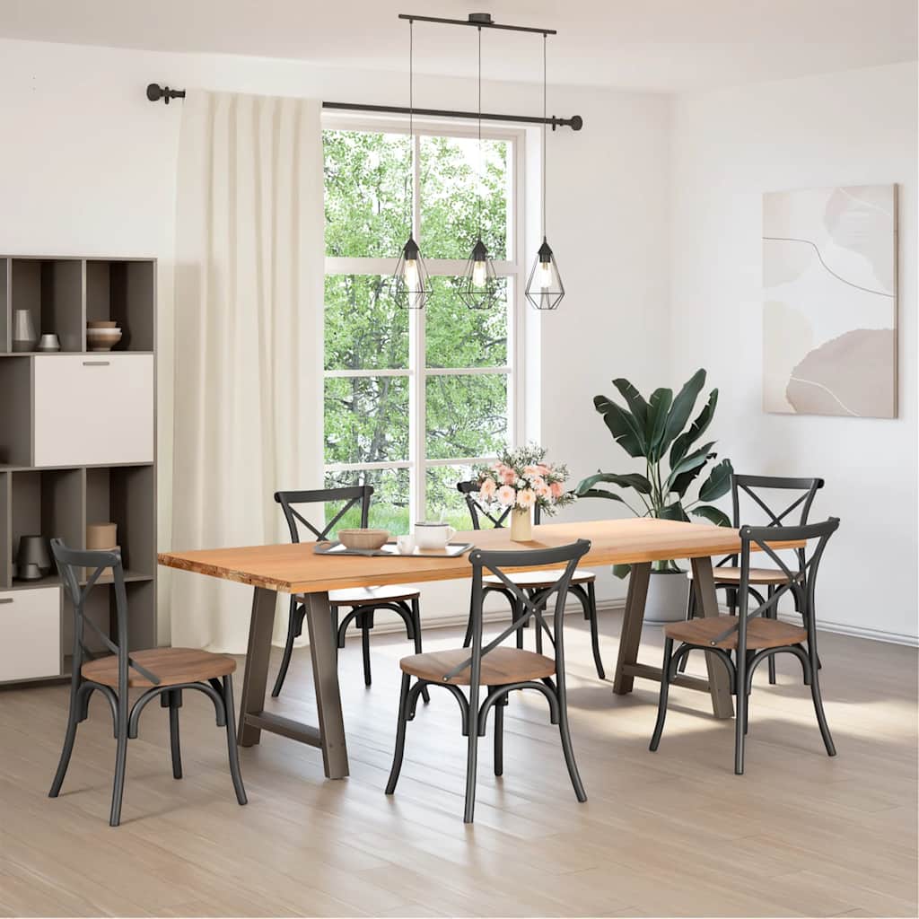 Spisebordben A-formet 2 stk 70 x (72-73) cm stål
