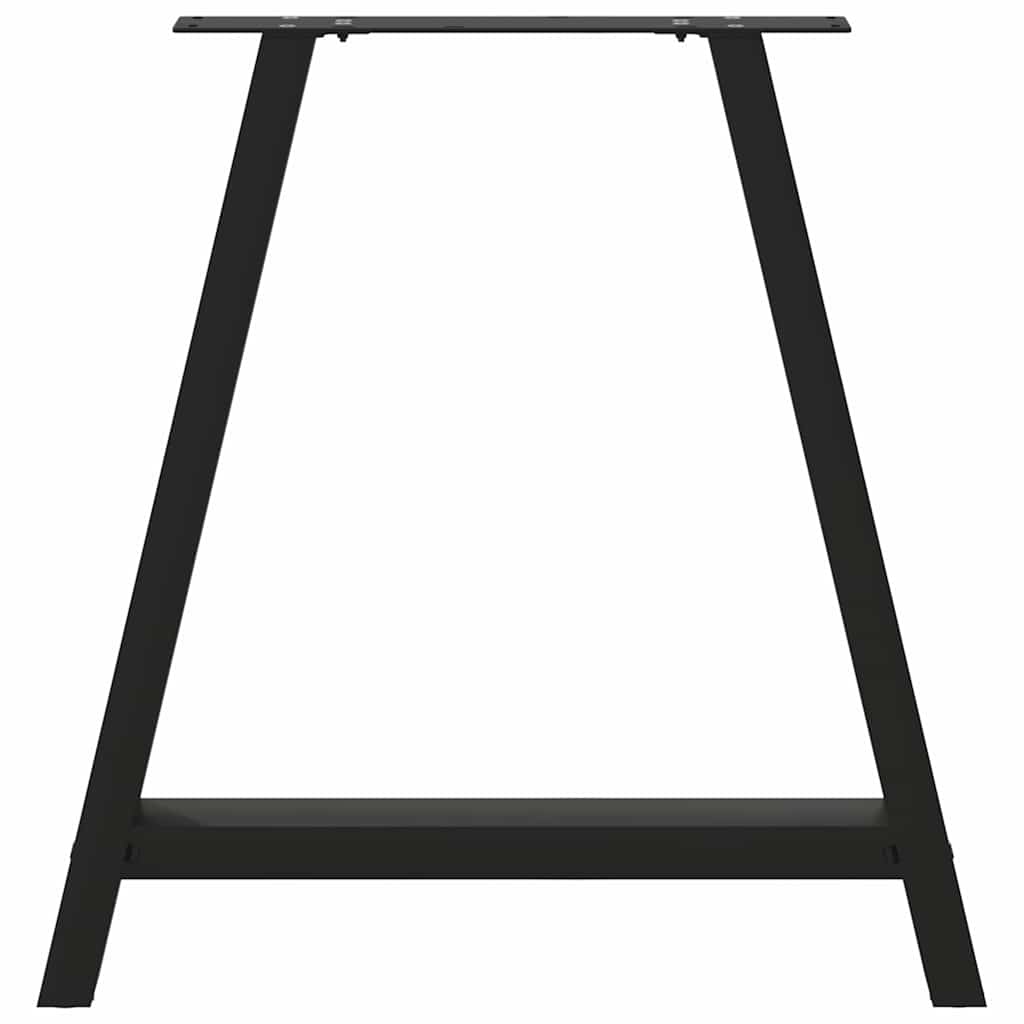 Spisebordben A-formet 2 stk svart 80x(72-73) cm stål