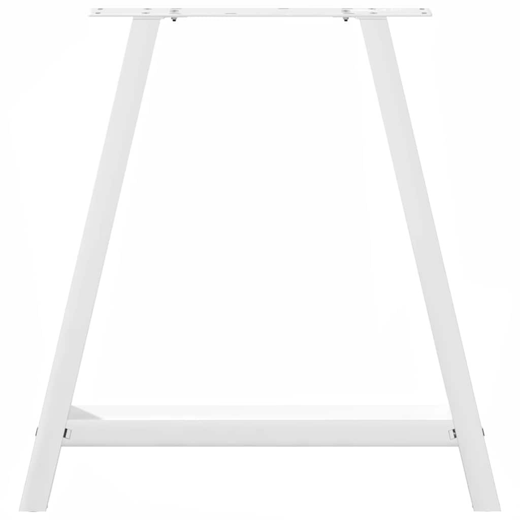 Spisebordben A-formet 2 stk hvit 80x(72-73) cm stål