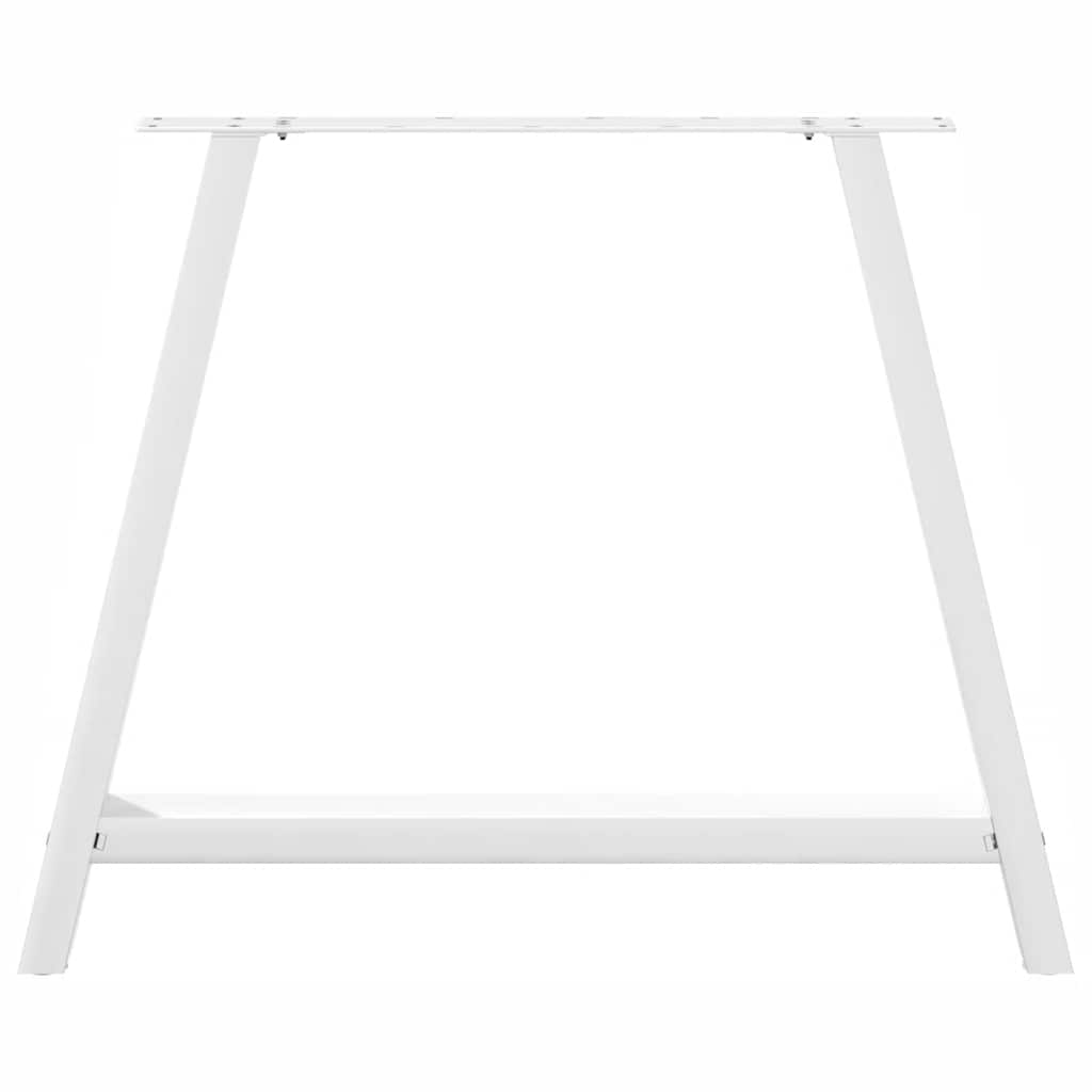 Spisebordben A-formet 2 stk hvit 90 x (72-73) cm stål