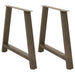 Spisebordben A-formet 2 stk 90 x (72-73) cm stål