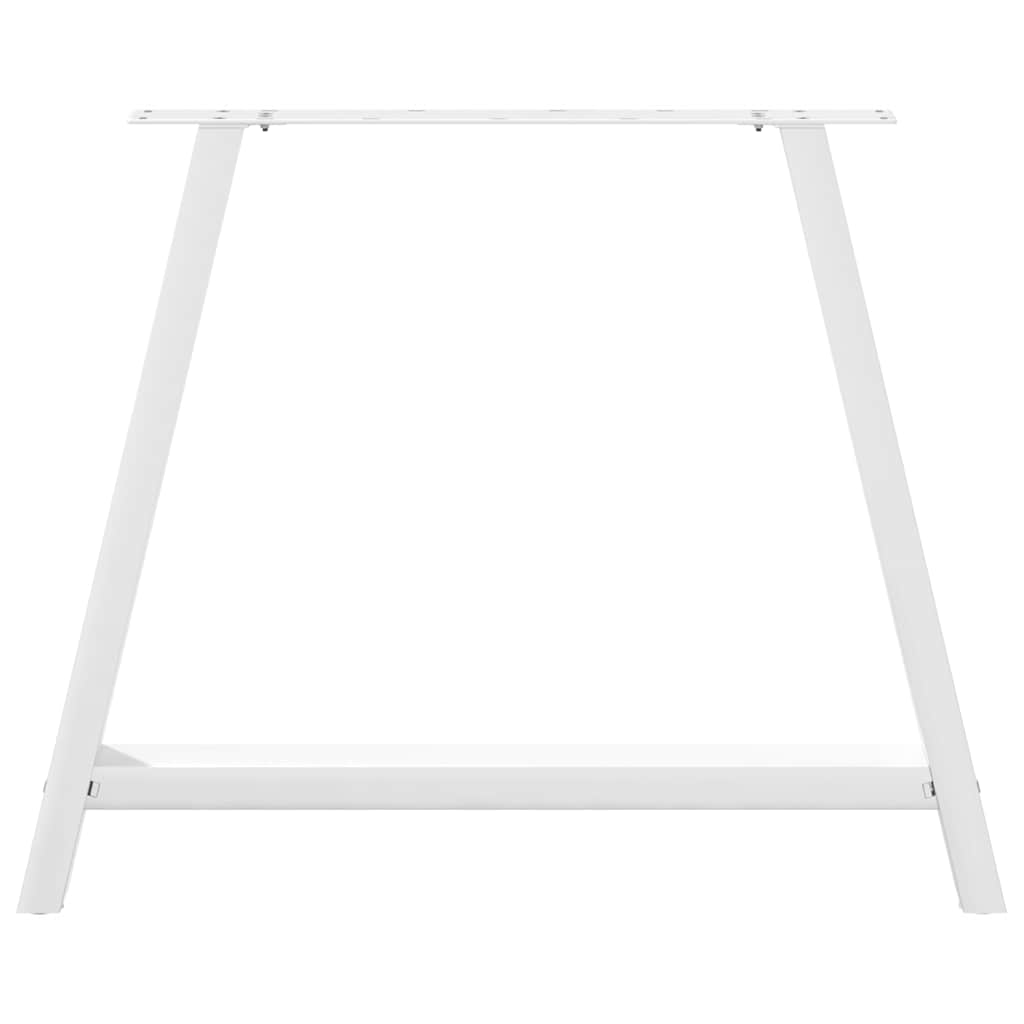 Spisebordben A-formet 2 stk hvit 100x(72-73) cm stål