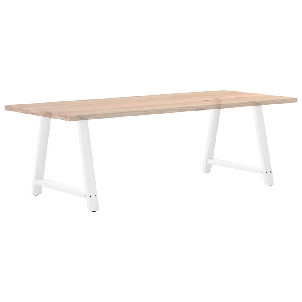 Spisebordben A-formet 2 stk hvit 100x(72-73) cm stål