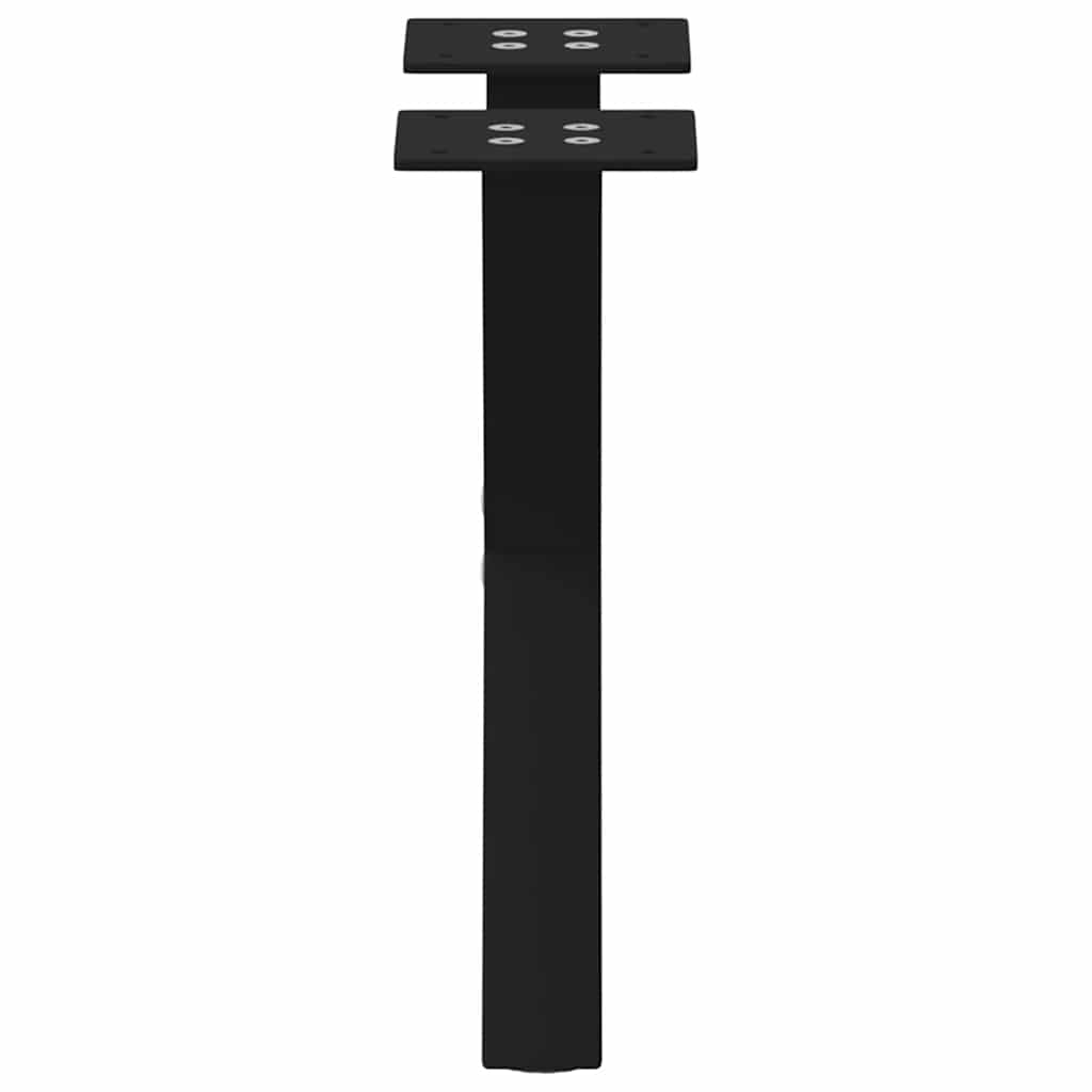 Salongbordben X-formet 2 stk svart 30x(30-31) cm stål