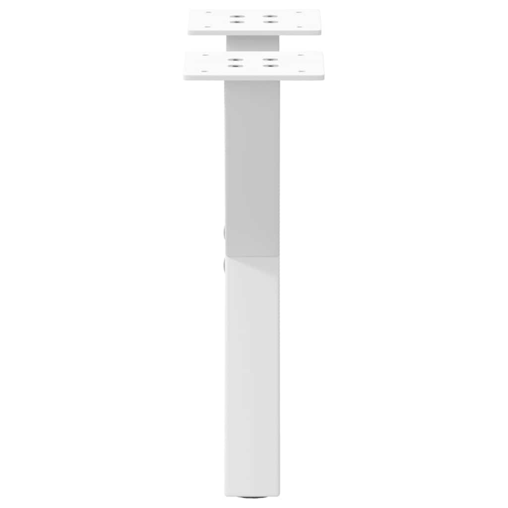 Salongbordben X-formet 2 stk hvit 30x(30-31) cm stål