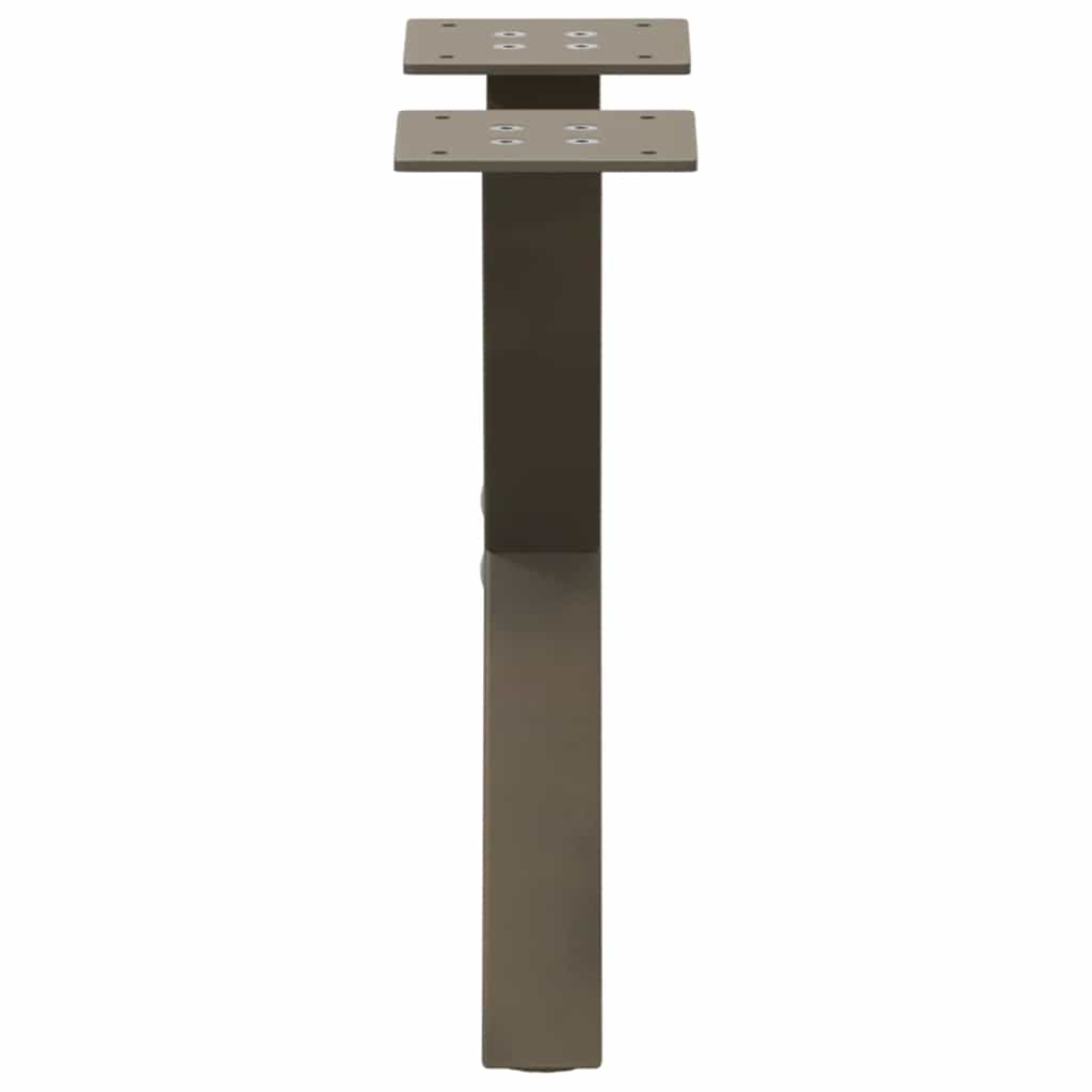 Salongbordben X-formet 2 stk naturstål 30x(30-31) cm stål