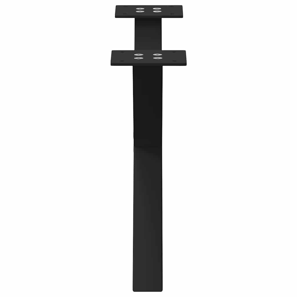 Salongbordben X-formet 2 stk svart 50x(30-31) cm stål