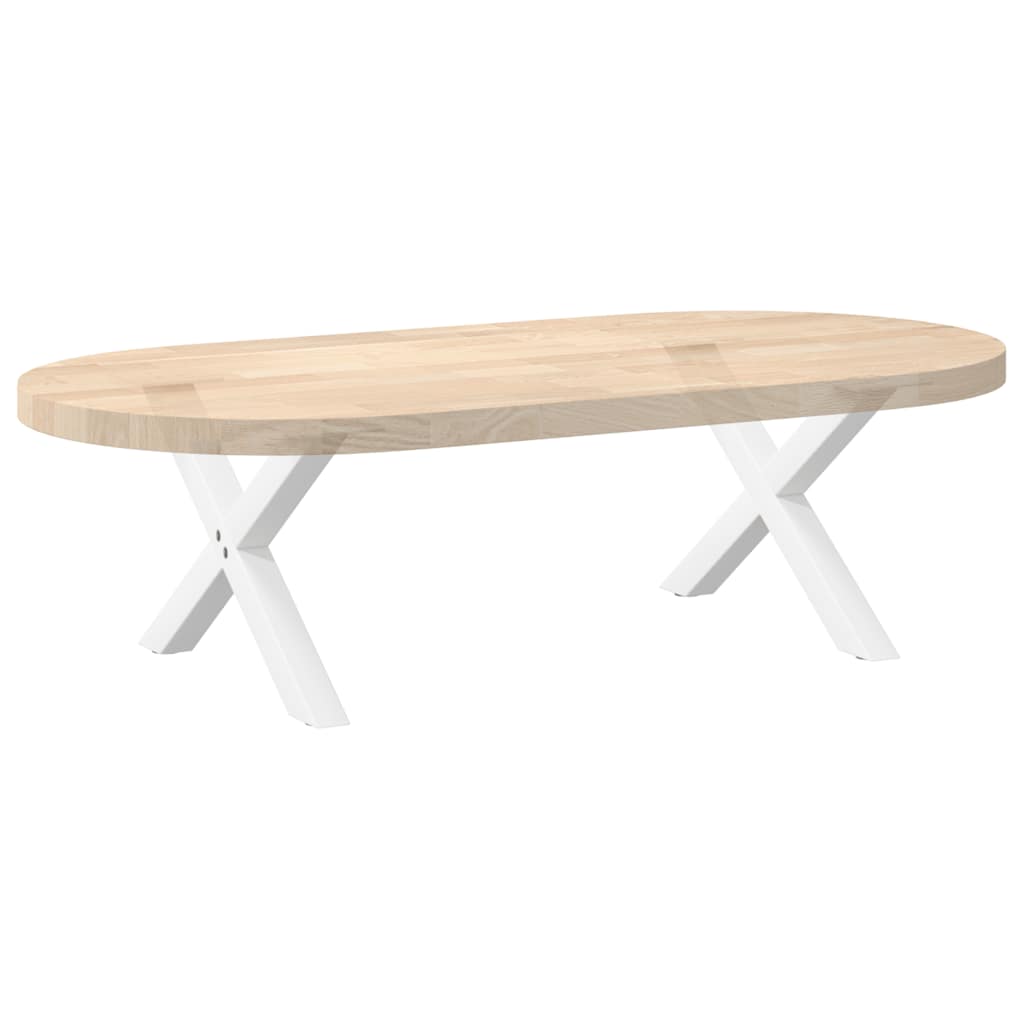 Salongbordben X-formet 2 stk hvit 50x(30-31) cm stål