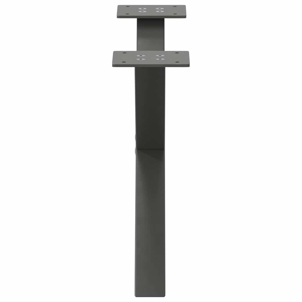 Salongbordben X-formet 2 stk antrasitt 50x(30-31) cm stål