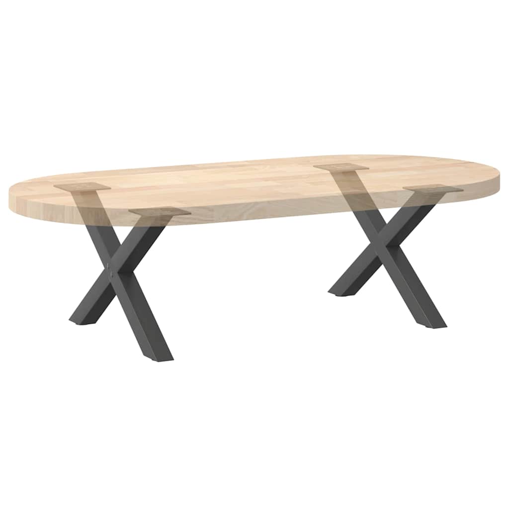 Salongbordben X-formet 2 stk antrasitt 50x(30-31) cm stål