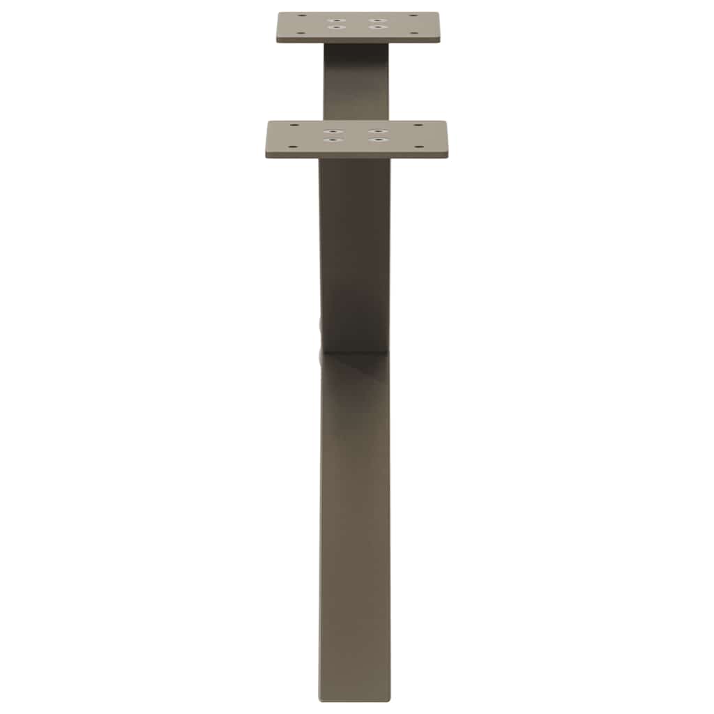 Salongbordben X-formet 2 stk naturstål 50x(30-31) cm stål