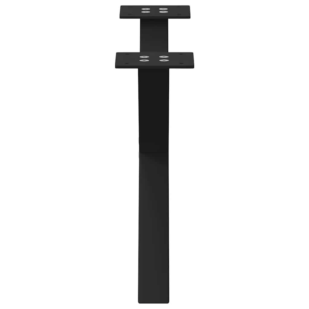 Salongbordben X-formet 2 stk svart 60 x (30-31) cm stål