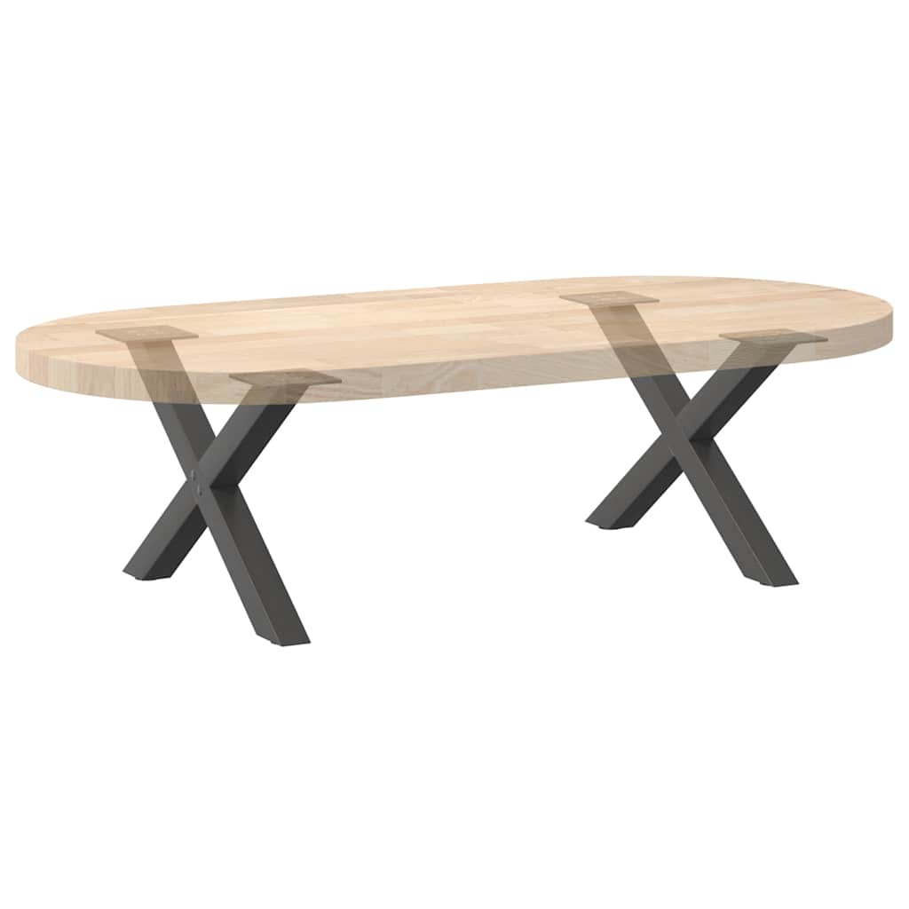 Salongbordben X-formet 2 stk antrasitt 60x(30-31) cm stål