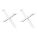 Salongbordben X-formet 2 stk hvit 70 x (30-31) cm stål