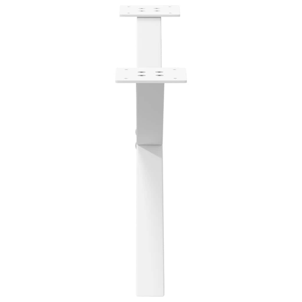 Salongbordben X-formet 2 stk hvit 70 x (30-31) cm stål