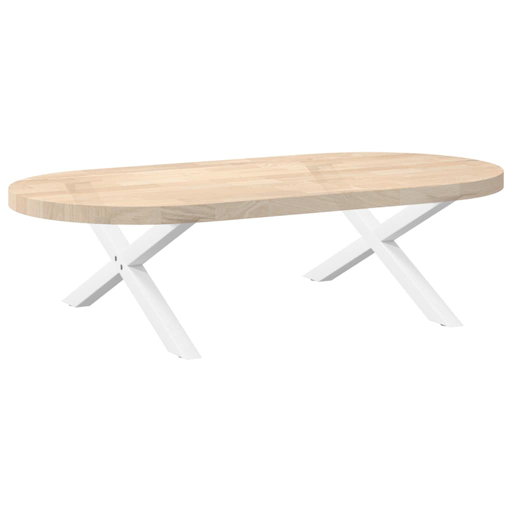 Salongbordben X-formet 2 stk hvit 70 x (30-31) cm stål