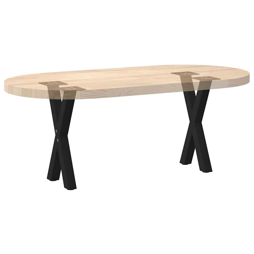 Salongbordben X-formet 2 stk svart 28 x (42-43) cm stål
