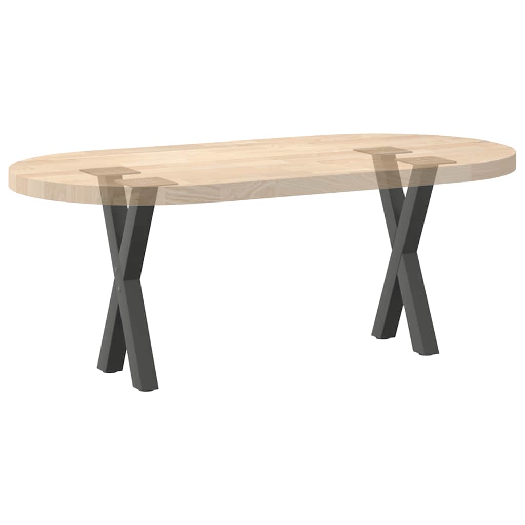 Salongbordben X-formet 2 stk antrasitt 38 x (42-43) cm stål