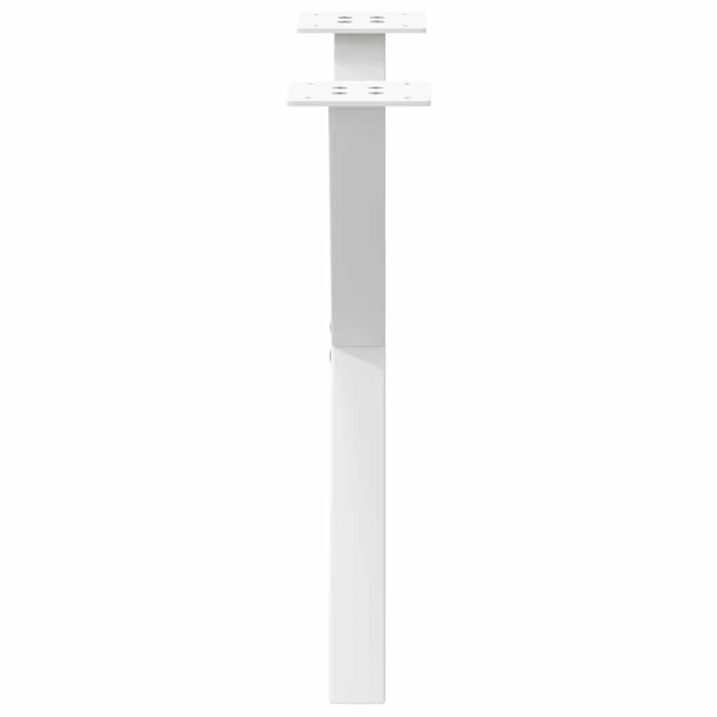 Salongbordben X-formet 2 stk hvit 50x(42-43) cm stål