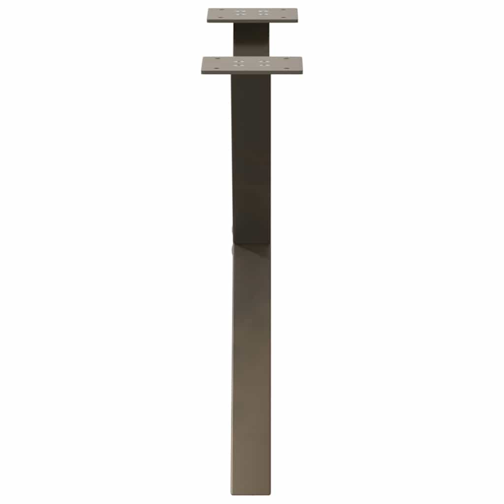 Salongbordben X-formet 2 stk naturstål 50x(42-43) cm stål