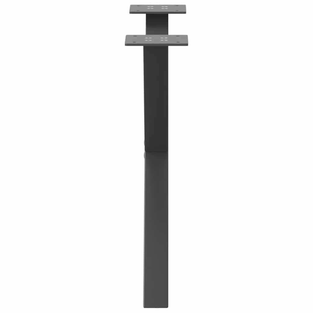Salongbordben X-formet 2 stk antrasitt 60 x (42-43) cm stål
