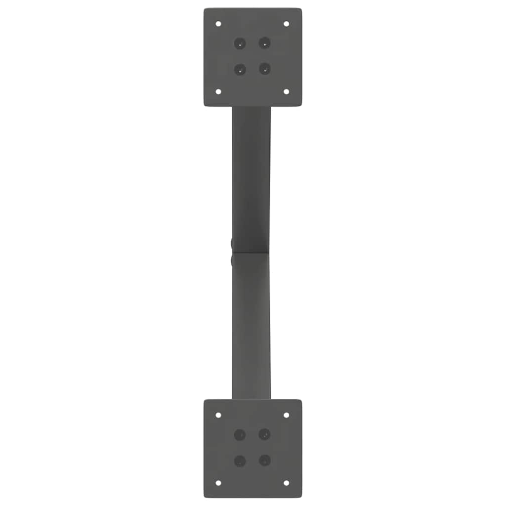 Salongbordben X-formet 2 stk antrasitt 60 x (42-43) cm stål